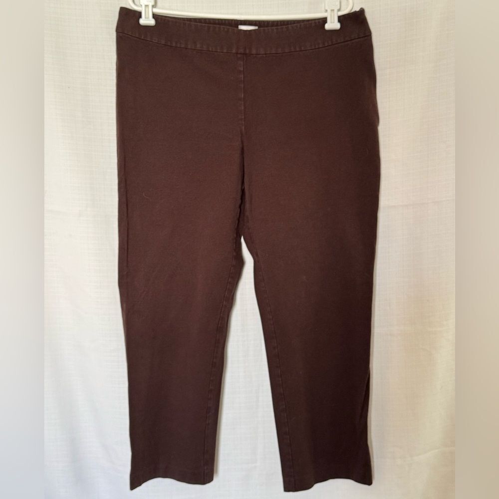 Chico's Brown Cropped Ankle Pants 3 16 XL
